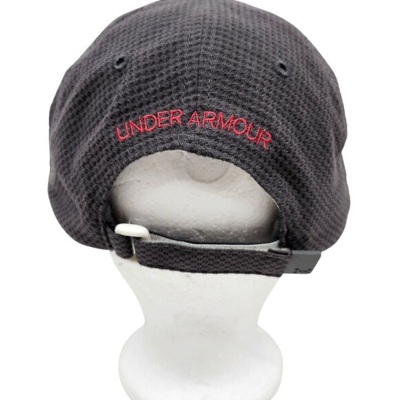 Under Armour Strapback Hat Cap Womens Gray Red Embroidered Adjustable Casual - Picture 5 of 8